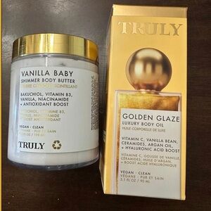 TRULY Vanilla Baby Shimmer Body Butter & Golden Glaze Body Oil